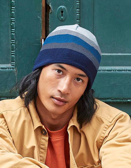 Mountain Peaks Pull-On Beanie, One Size - CB394R, Beechfield
