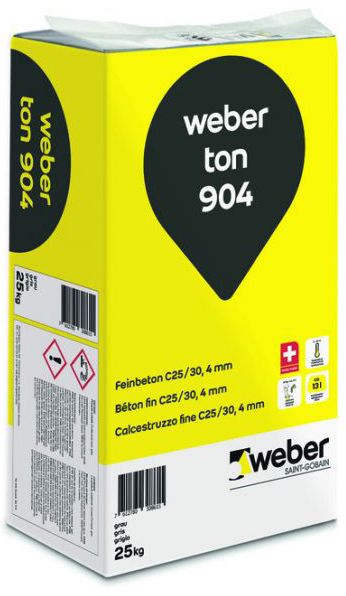 Weber ton 904 - Überzugsmörtel, Körnung bis 4 mm