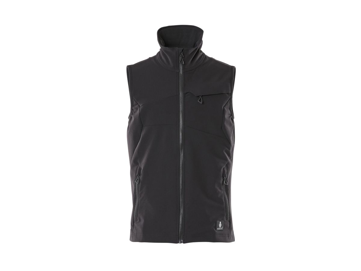 Weste Stretch - geringes Gewicht Gr.4XL - schwarz, 88% PES / 12% EOL