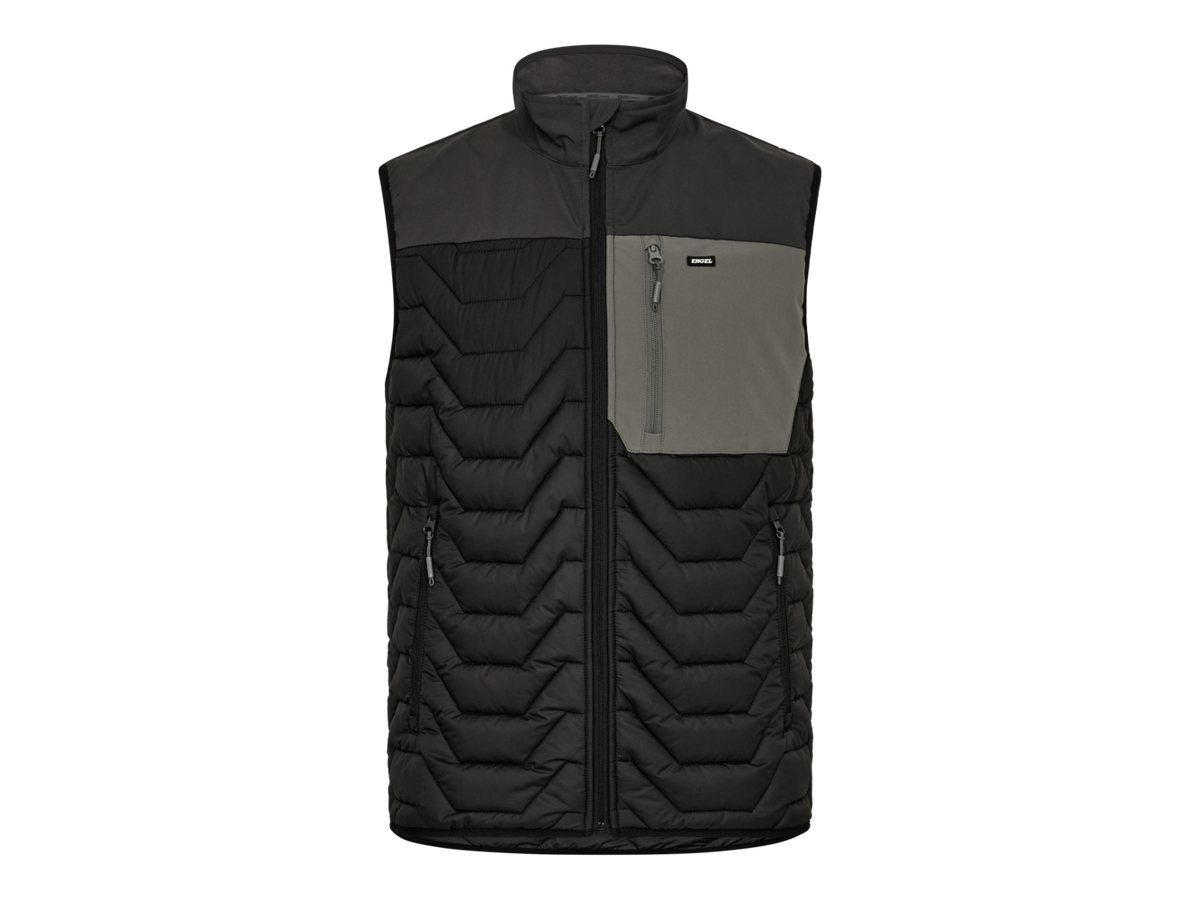 ENTIRE Steppweste Gr. L - Schwarz/Anthrazit Grau