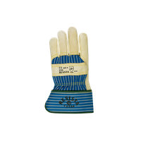 Schutzhandschuhe RESISTA-EXTRA Gr. 07 - Rindnarbenleder/Drilch, gummierte Stulpe