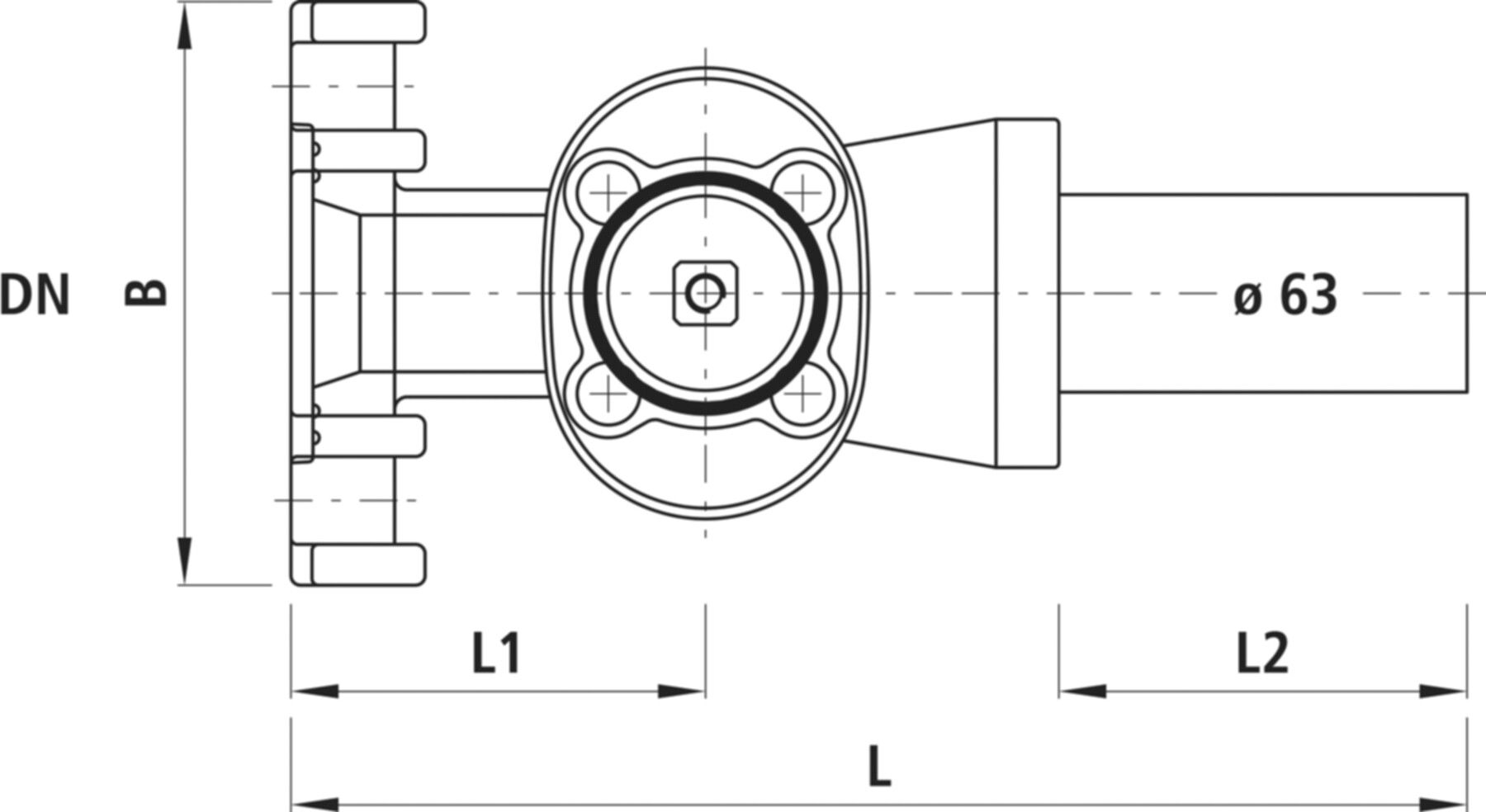 Schieberschelle ROBUSTO DN 50, seitli - 2727