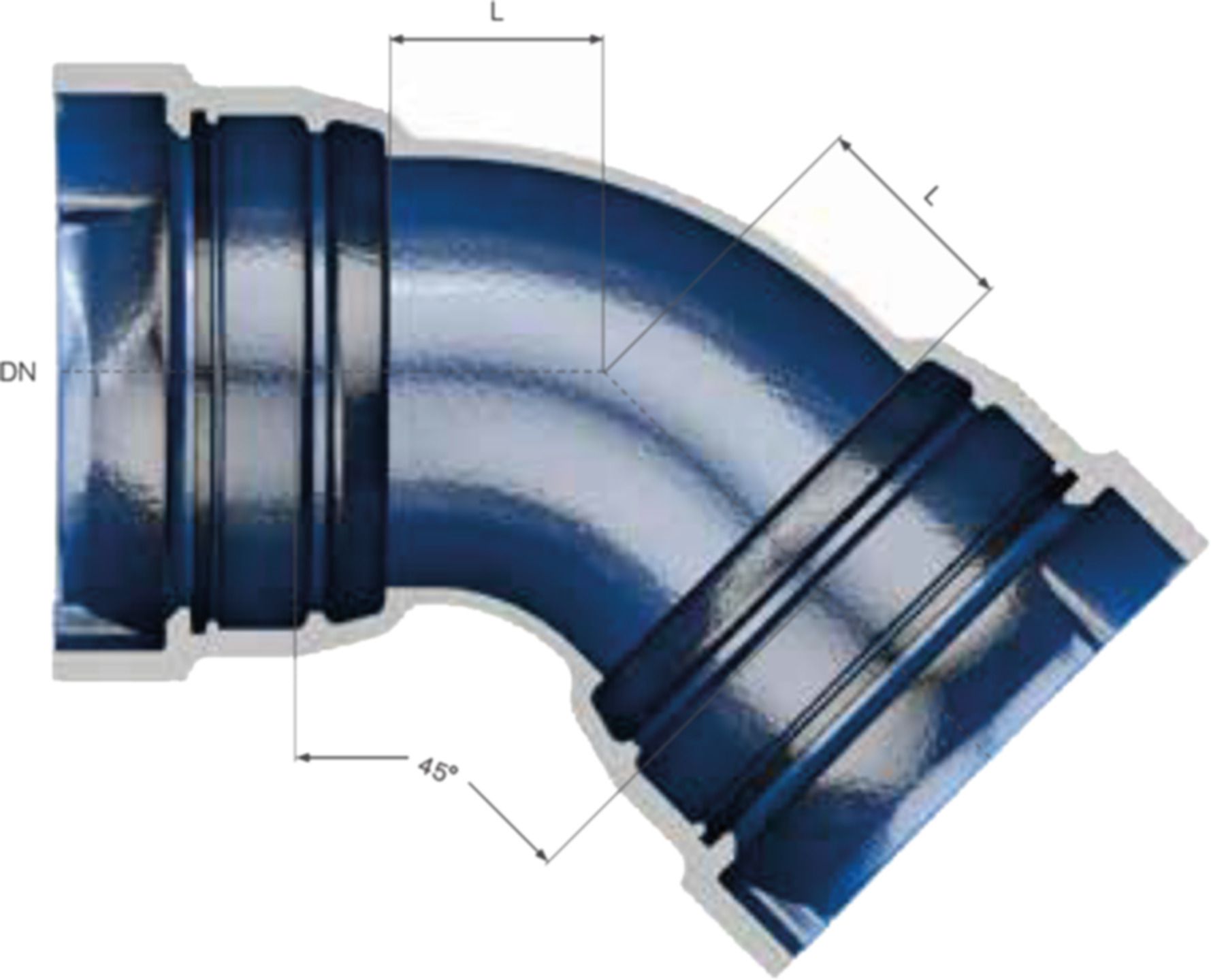 Bögen TRM MMK 45° VRS-T - TRM