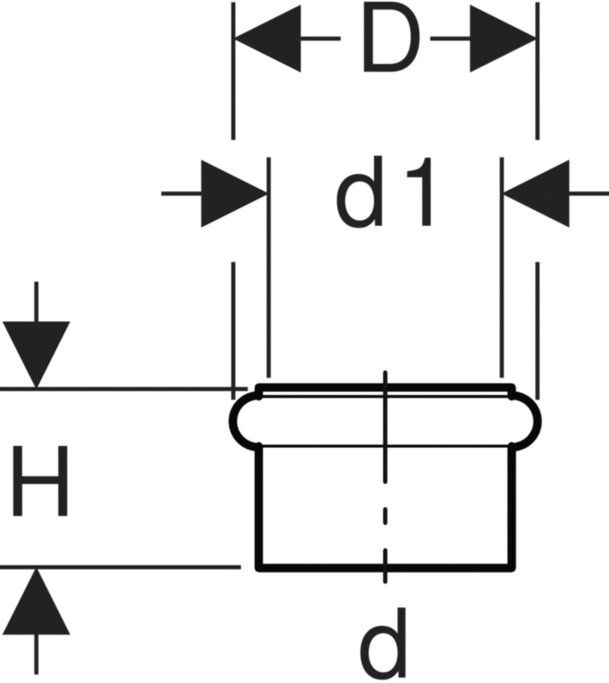 Geberit PE Steckmuffe reduziert