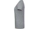 Damen-V-Shirt Stretch M grau meliert - 80% Baumw. 15% Visk. 5% Elast. 170 g/m²