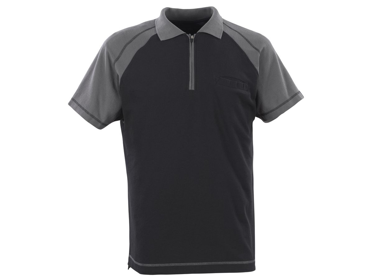 Bianco Polo Shirt schw./anthrazit Gr.XL - 60% Baumwolle / 40% Polyester Zweifarbig