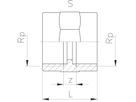 Muffe  PVC-U  PN10 1/2"