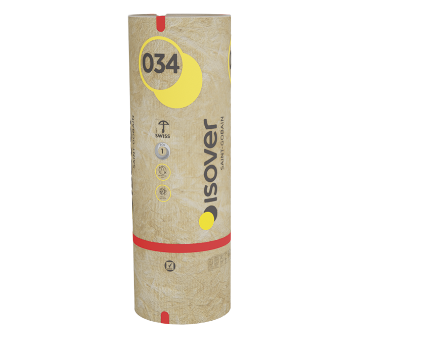 Isover Uniroll 034 - gerollte Selbstklemmplatte aus Glaswolle