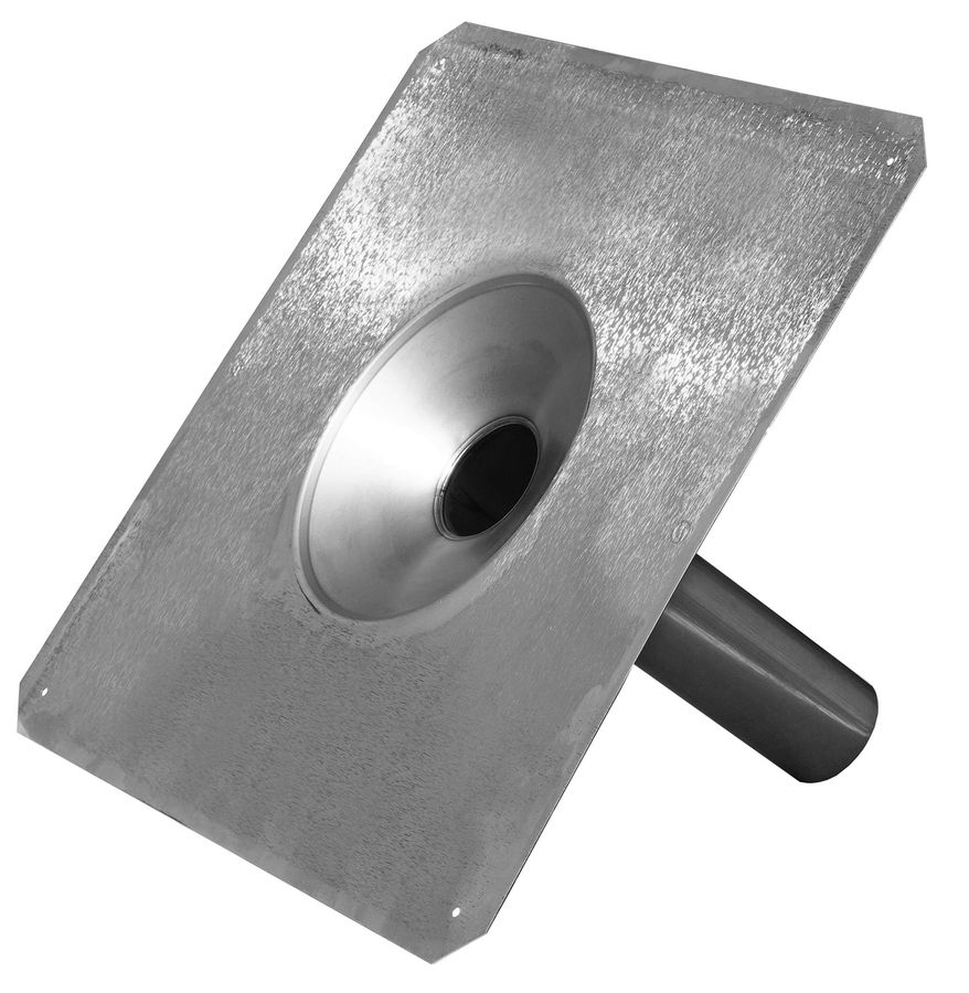 Dachwassereinlauf konisch Stutzen gerade - CrNi Nr.461