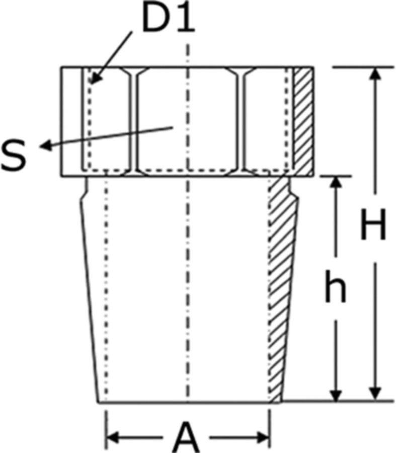 Brunnenablaufventil Oberteil Rotguss - mit IG für Überlaufrohr