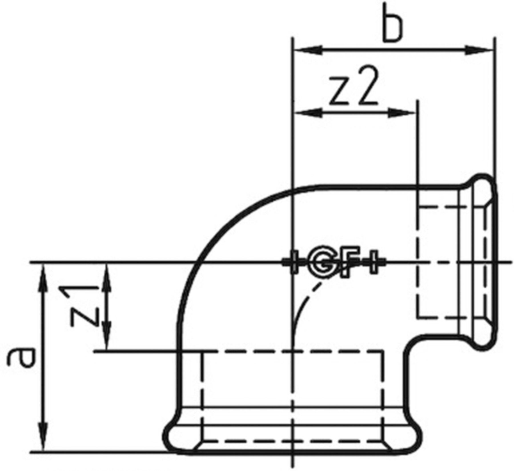 Winkel +GF+  90 verzinkt
