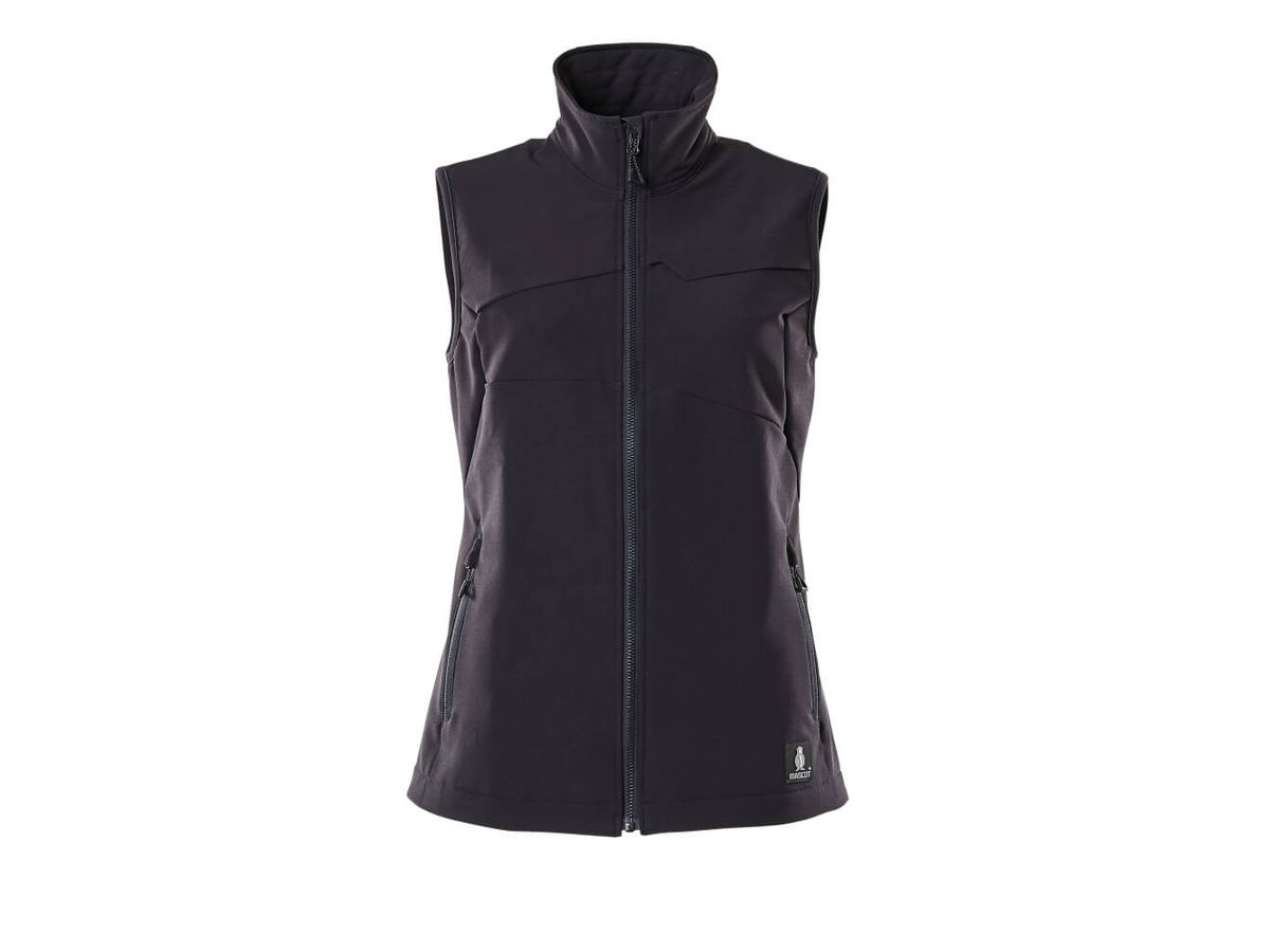 Weste Damen-Passform, Gr. 2XL - schwarz/blau, 88% PES / 12% EOL