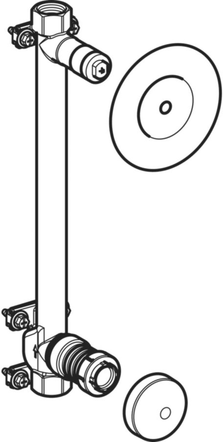 Geberit Duofix-Wasserstrecke 3/4" - Kompakteinheit