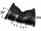 Hochdruckguss Bogen 30° 2 Steckmuffen - Fig. 2823A