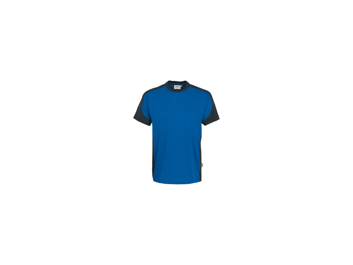 T-Shirt Contrast Perf. XS royalb./anth. - 50% Baumwolle, 50% Polyester, 160 g/m²