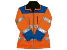 Warnschutzjacke mit Reflexstreifen - leuchtorange/blau