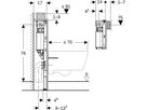 Geberit Duofix-Wand-WC-Element Omega - Typ 82, Betätigung von oben/vorne