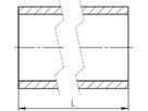 HDPE-Druckrohr PE100 S-5/PN16   50 mm - blau-gestreift für Wasser Stg. à 10 m.