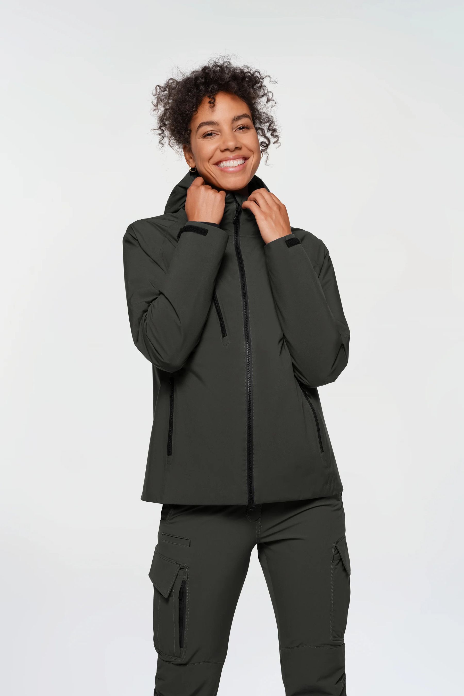 HAKRO Damen High-Activejacke ECO,Gr.M - Farbe: karbongrau, 100% Polyester rec.