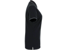 Damen-Poloshirt Casual XS schwarz/silber - 100% Baumwolle