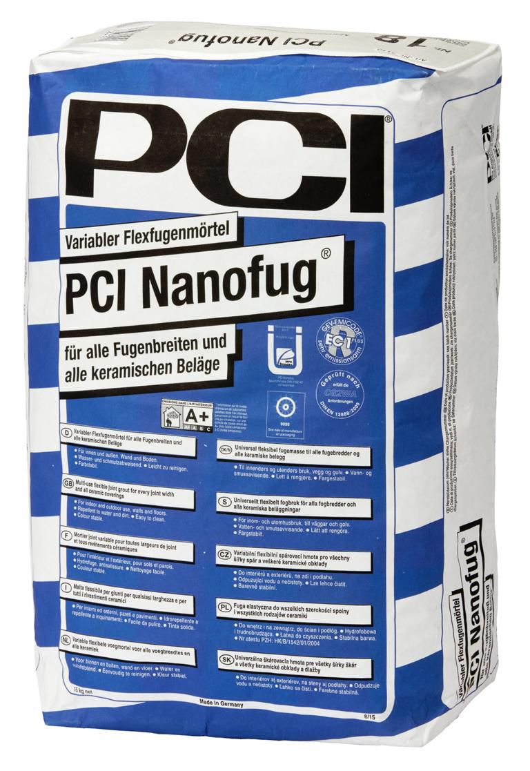 PCI-Nanofug, variabler Flexfugenmörtel - für alle Fugenbreiten