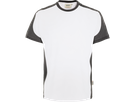T-Shirt Contrast Perf. L weiss/anthrazit - 50% Baumwolle, 50% Polyester, 160 g/m²