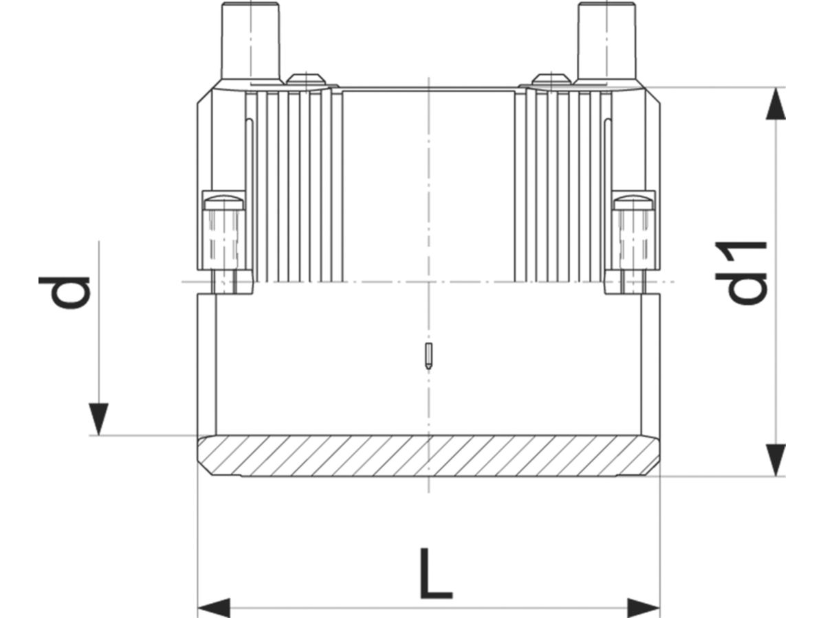 HDPE-Druckschweissmuffe ELGEF 400 mm