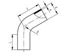 Bogen HDPE PE100 60° SDR11 - 5 bar Gas / 16 bar Wasser