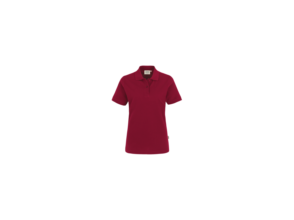 Damen-Poloshirt Top Gr. L, weinrot - 100% Baumwolle, 200 g/m²