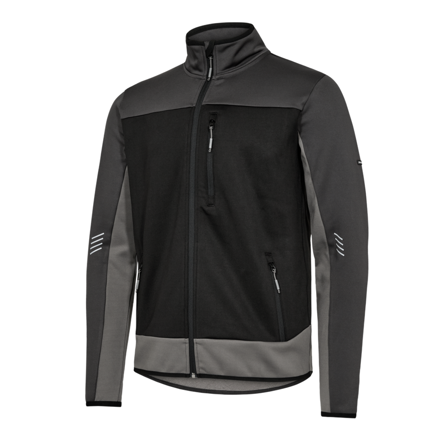 ENTIRE Midlayer-Cardigan Gr. M - Schwarz/Anthrazit Grau