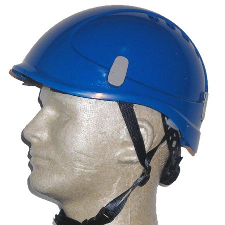 Schutzhelm Montana I ROTO KS / blau - mit Drehknopf, Schutzbrille, Kinnbänder