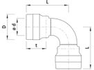 Bogen HAWLE-GRIP 90°, PN 16 - 7321