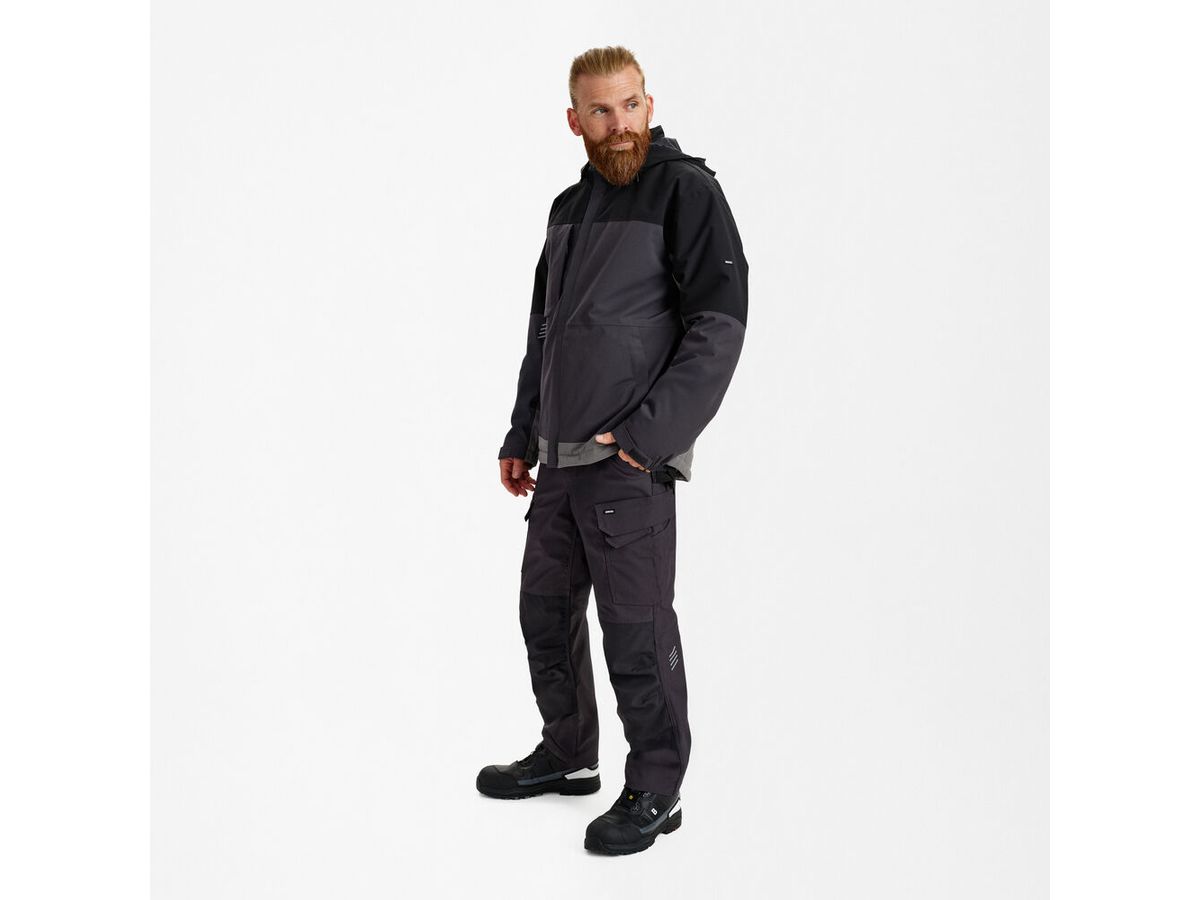 ENTIRE Winterjacke Gr. S - Anthrazitgrau/Schwarz