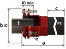 Multi/Joint 3067 Adapter NW 250, PE 280 - ND16, zugfest, 267-310 mm