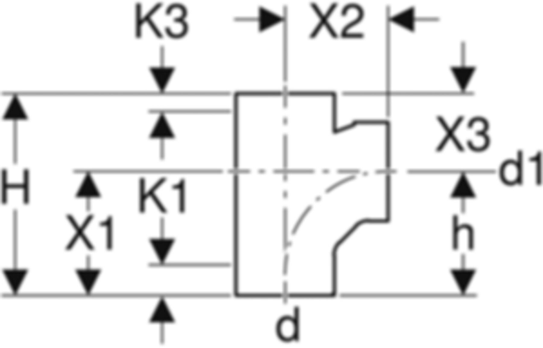 Geberit PE Bogen-Abzweig 88½°
