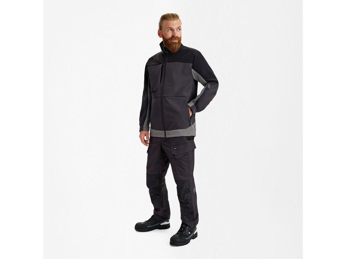 ENTIRE Softshelljacke Gr. 3XL - Anthrazitgrau/Schwarz