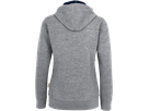 Damen-Kapuzenjacke Bonded XL - grau-meliert/tinte, 75% PES/25% CO