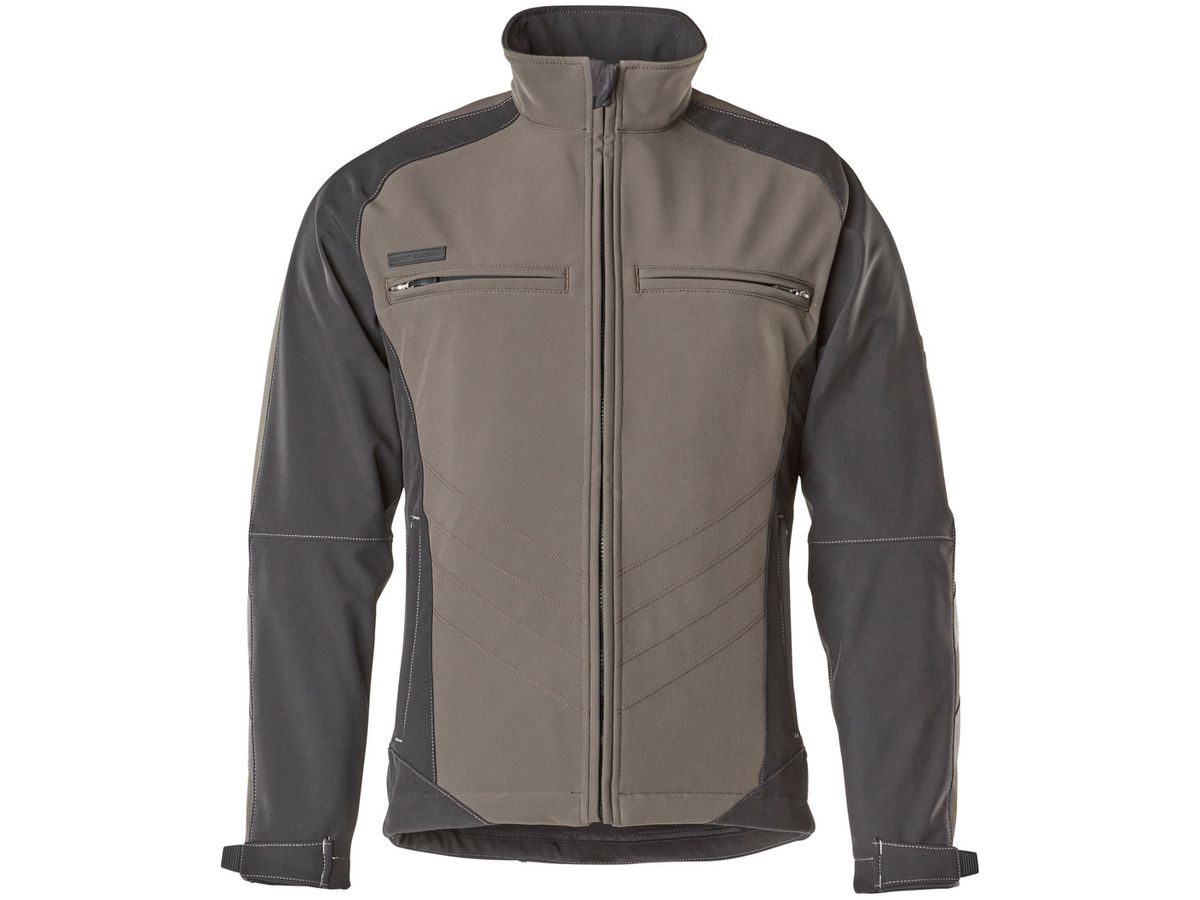 Dresden Soft Shell Jacke Gr. 2XL - 100% Polyester dunkelanthraz.-schwarz