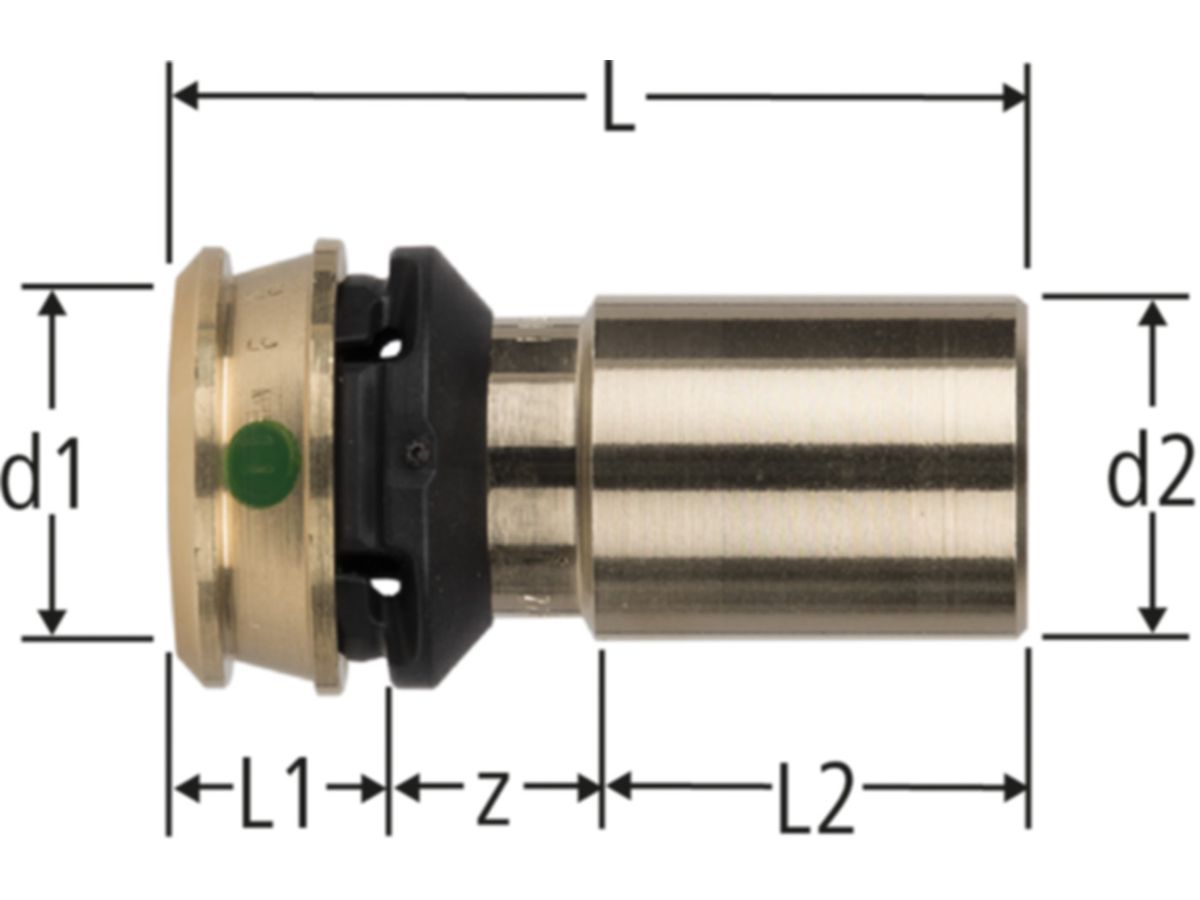 Optiflex-Flowpress-Übergang - auf Optipress-Aquaplus mit Einstecken