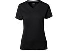 Cotton Tec Damen V-Shirt, Gr. XS - schwarz