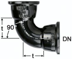 Hochdruckguss Bogen 90° 2 Steckmuffen - Fig. 2820A