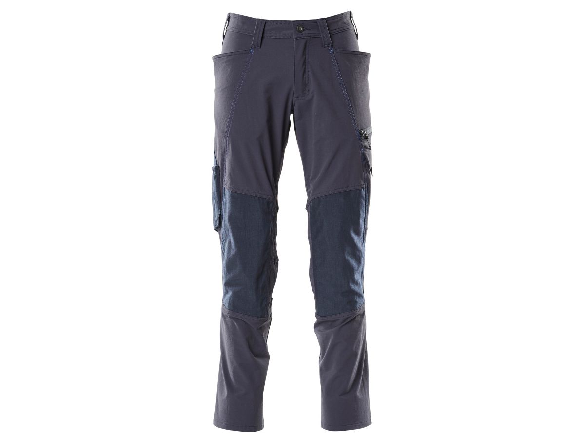 Hose mit Knietaschen Gr. 90C60 - schwarzblau, 92% NY/8% EL, 250 g/m2