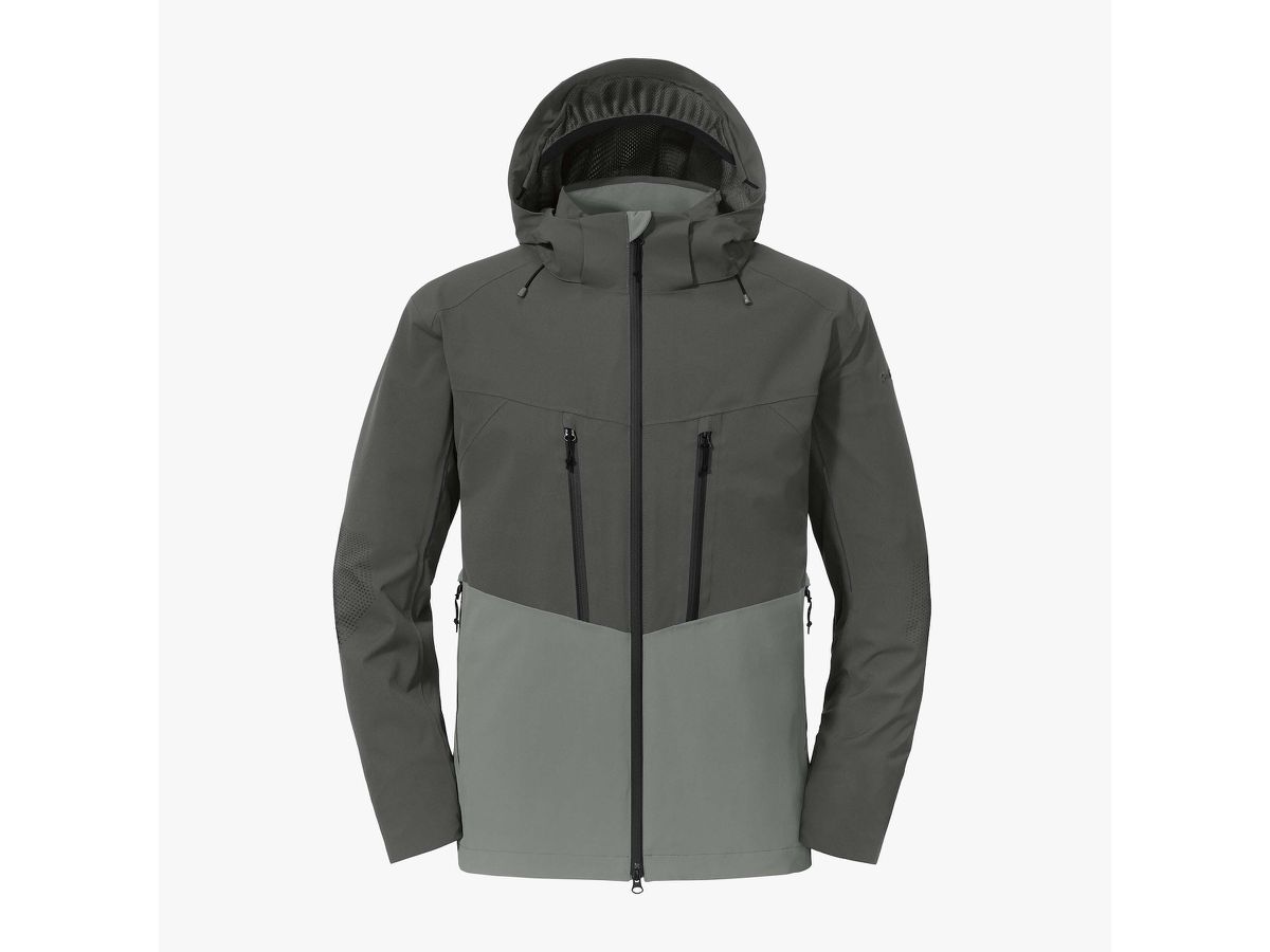 Wetterschutzjacke Zipln Herren Gr. 4XL - 88%Nylon 12%Elasthan, grau