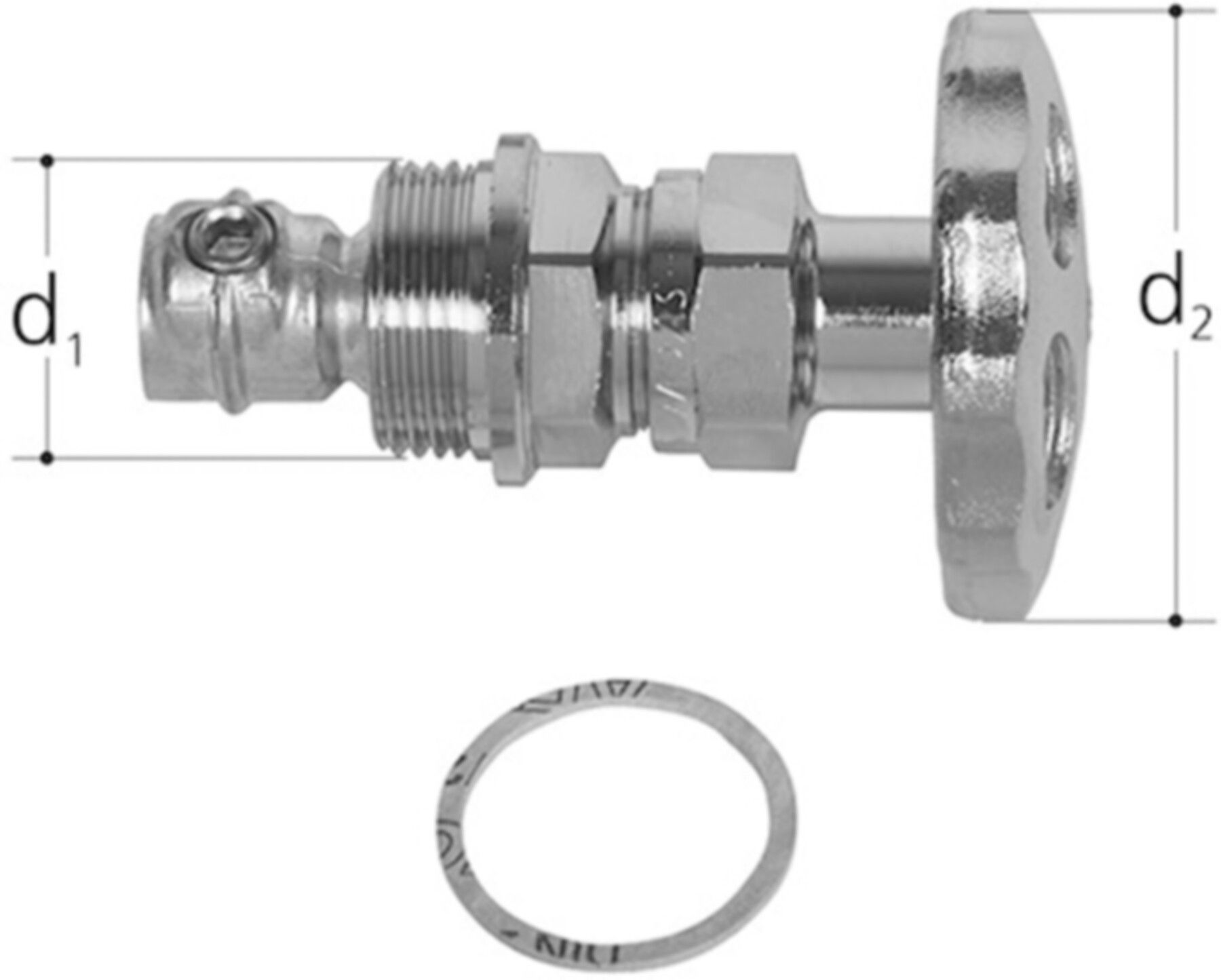 Oberteile mit Handrad verchromt GF+ JRG