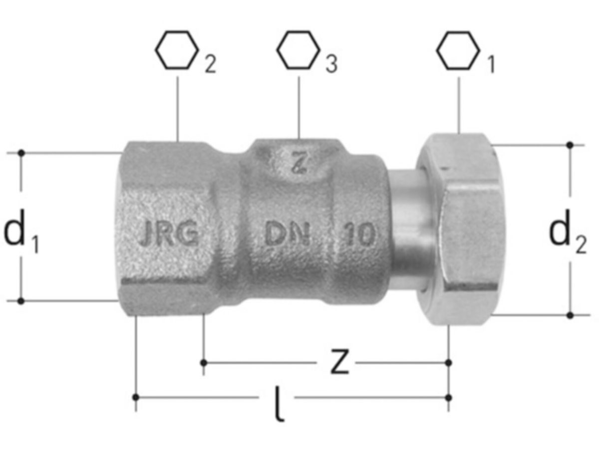 Verschraubung absperrbar