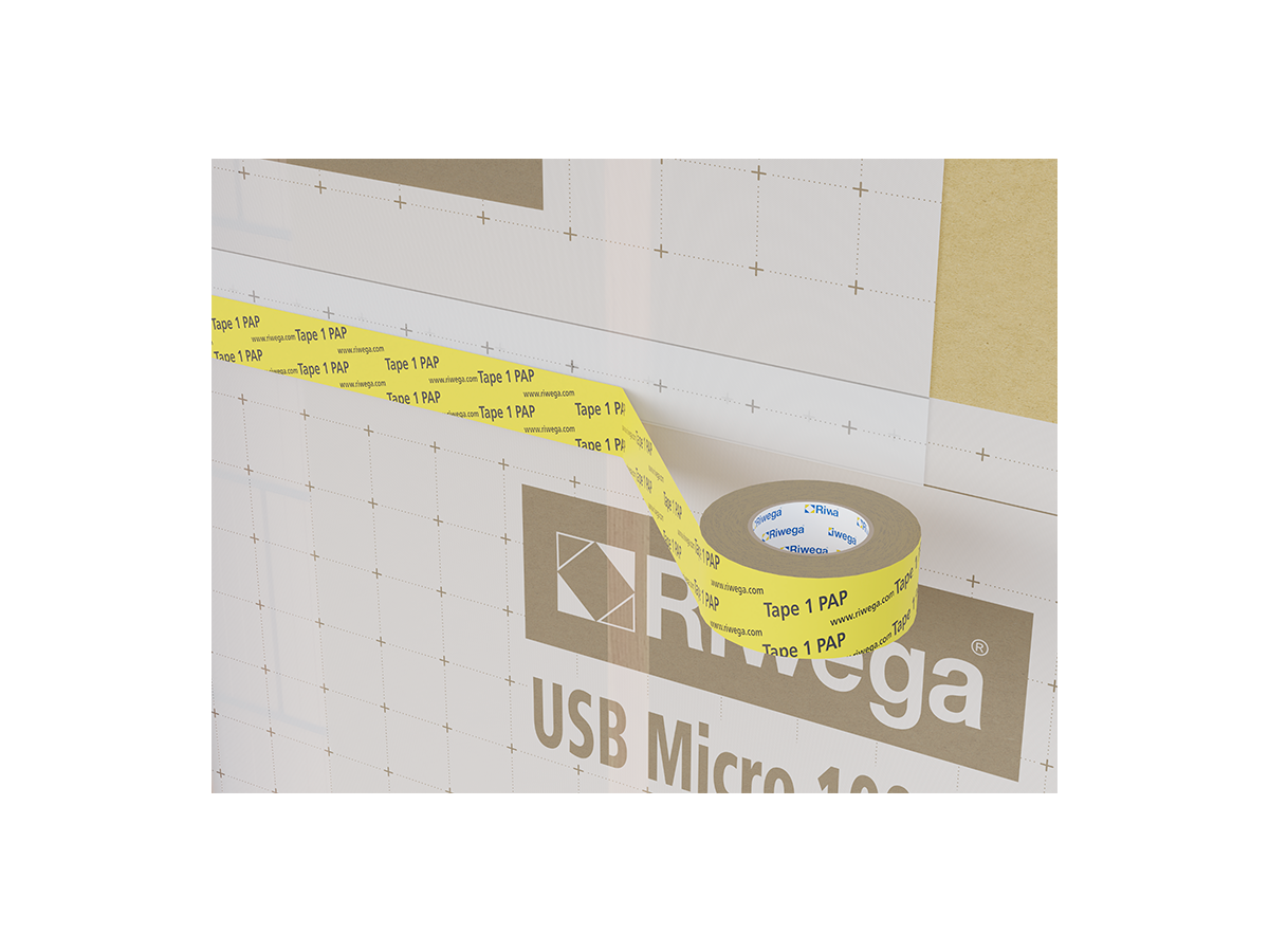 Riwega USB Tape 1 Pap X3 60 mm Klebeband - Rol. à 25 m (10 Rol./Pack)