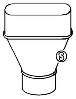 Rohrsammeltrichter Anthra/Zink  75 mm - zentrisch