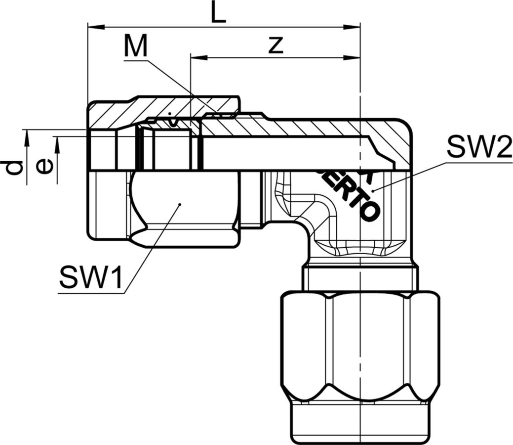 Winkelverschraubung Serto Nr. 2021