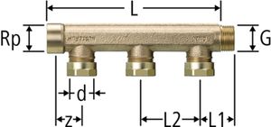 Optiflex Verteiler gerade - mit AG/IG und Steckabgängen