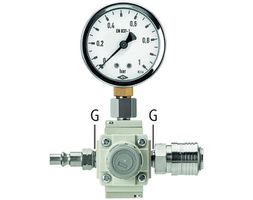 Druckregler-Set - mit Kupplung, Stecknippel und Manom.